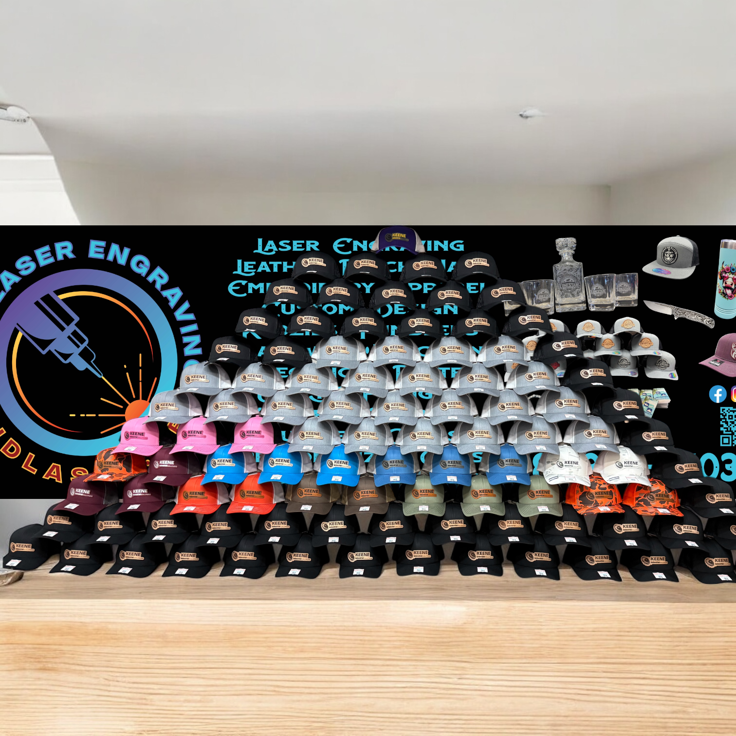 🔥 Custom Laser-Engraved Leather Patch Trucker Hats 🔥