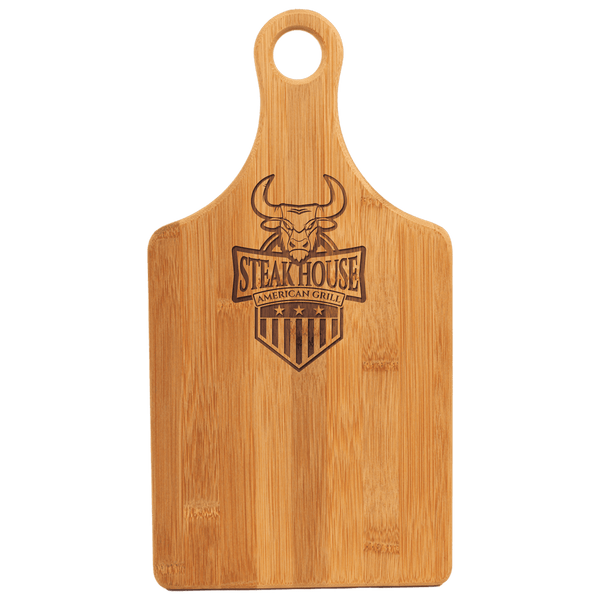 13 1/2" x 7" Bamboo Paddle Shape Cutting Board