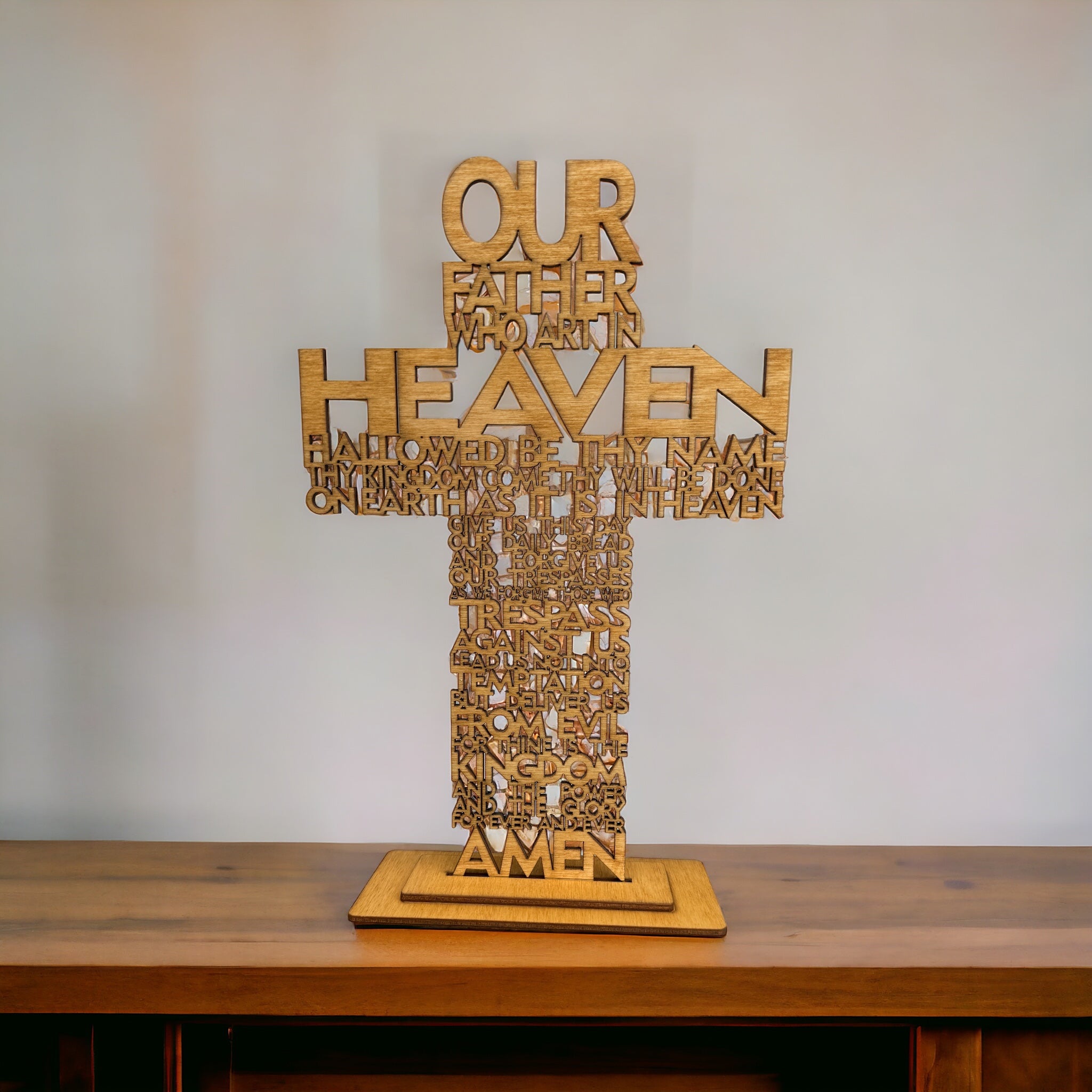 The Lord's Prayer Wooden Cross