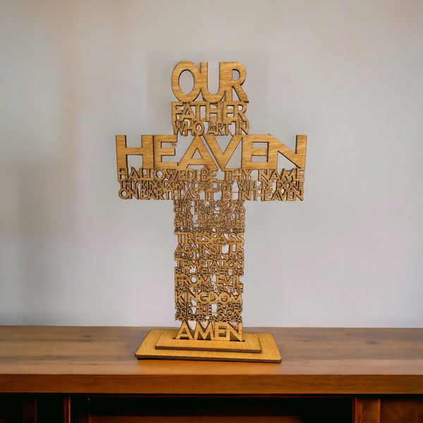 The Lord's Prayer Wooden Cross