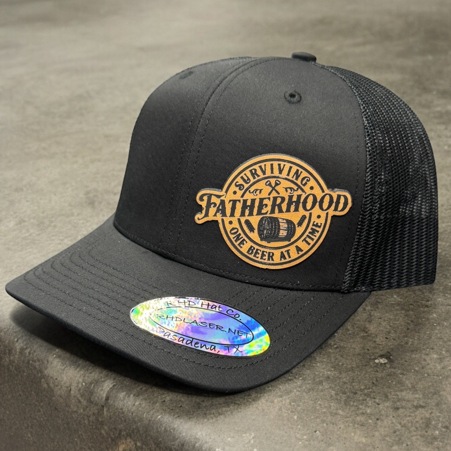 Fathers Day Leather Patch Hat