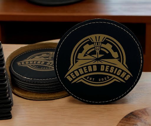 Custom Engraved Leatherette Coasters